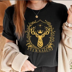 Camiseta de Terrasen Throne of Glass Merch, Camisetas estampadas con estampado de marchas de la guerra de las galaxias, Batman J Maas Bookish, regalo para amantes del libro, atotar Crescent City, Velaris