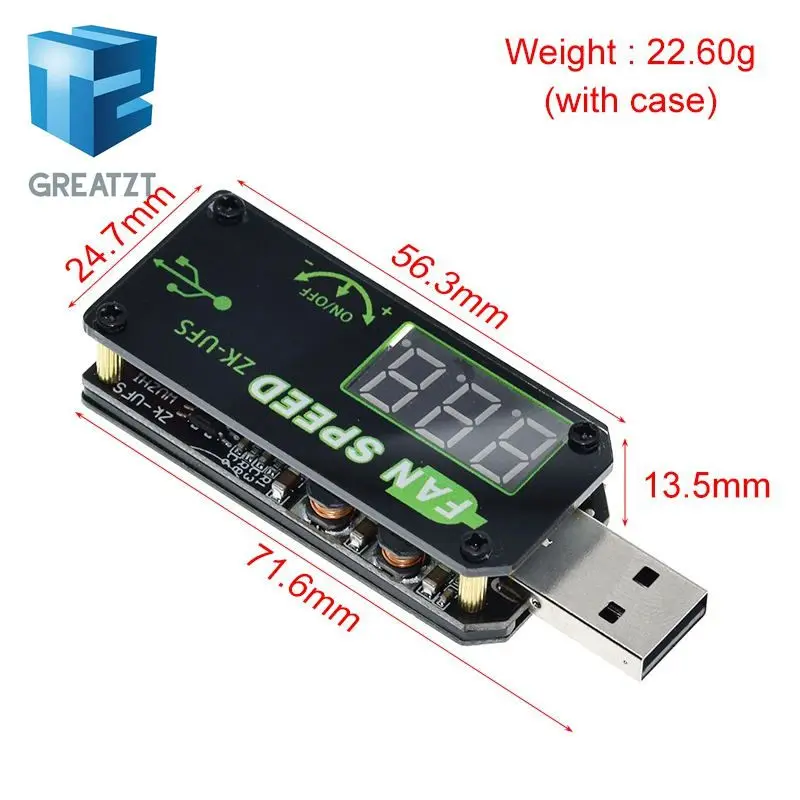 5V 5W USB Fan Governor Timer LED Dimming Module Voltage Adjustable Speed Controller For Office Car Student Dormitory