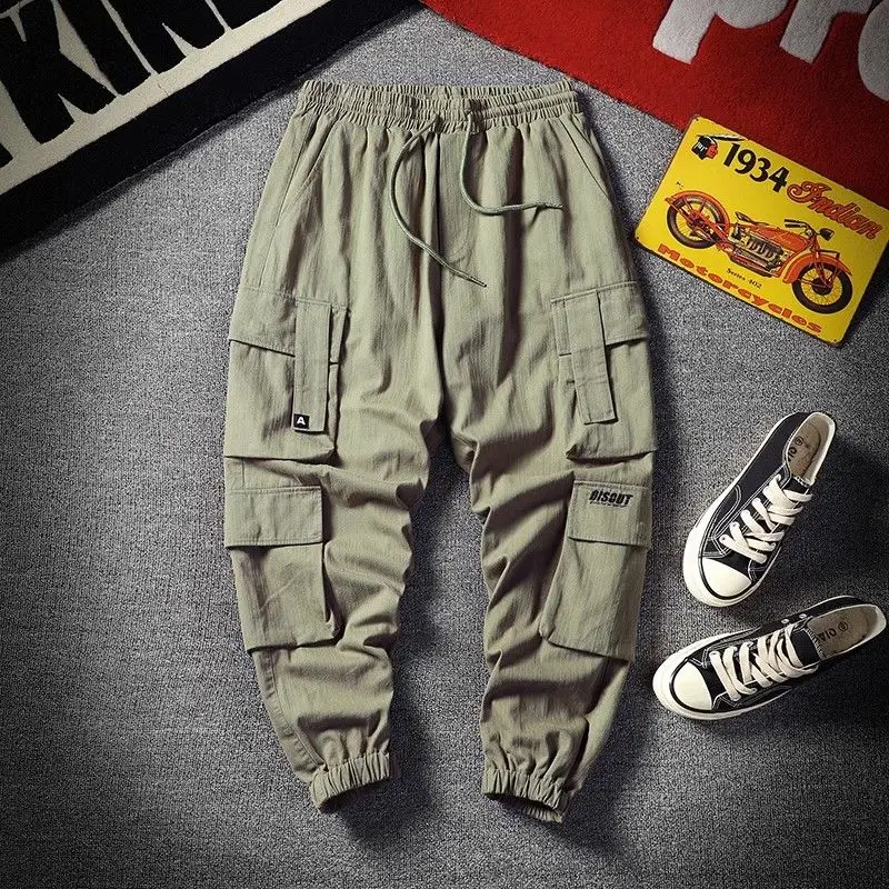 Trendy and Personalized Outerwear Men's Trendy Brand Leg Binding Pants Casual Loose Oversized Pants Work Pants