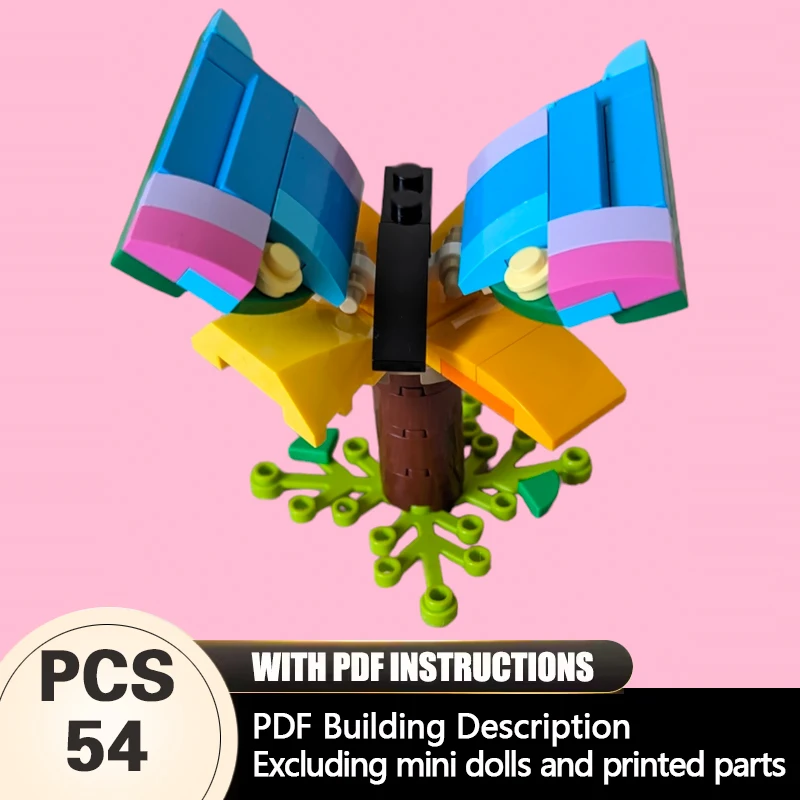 

Creators Animal Series Model MOC Building Bricks Buterfly On Flower Modular Technology Gifts Holiday Assemble Children Toys Suit