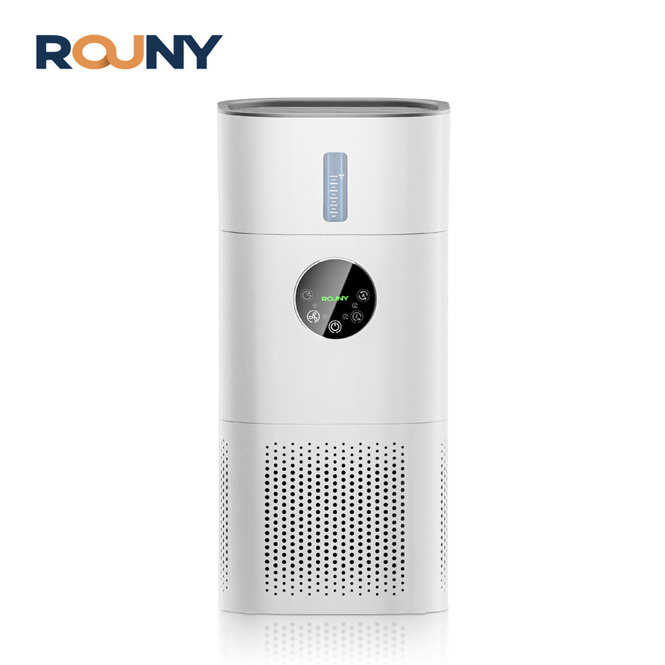  2-in-1 Air Purifier with Humidifier Combo for Home Allergies and Pets Hair, Smokers in Bedroom, H13 True HEPA Filter，White 