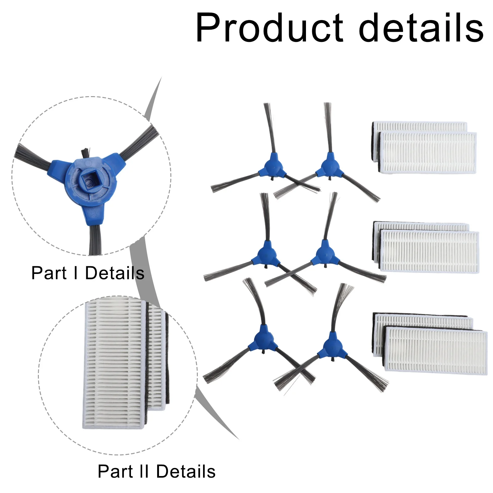 

11*4,8 см запасные части, совместимые детали вакуумного фильтра, аксессуары для роботов-пылесосов, повышенная эффективность очистки