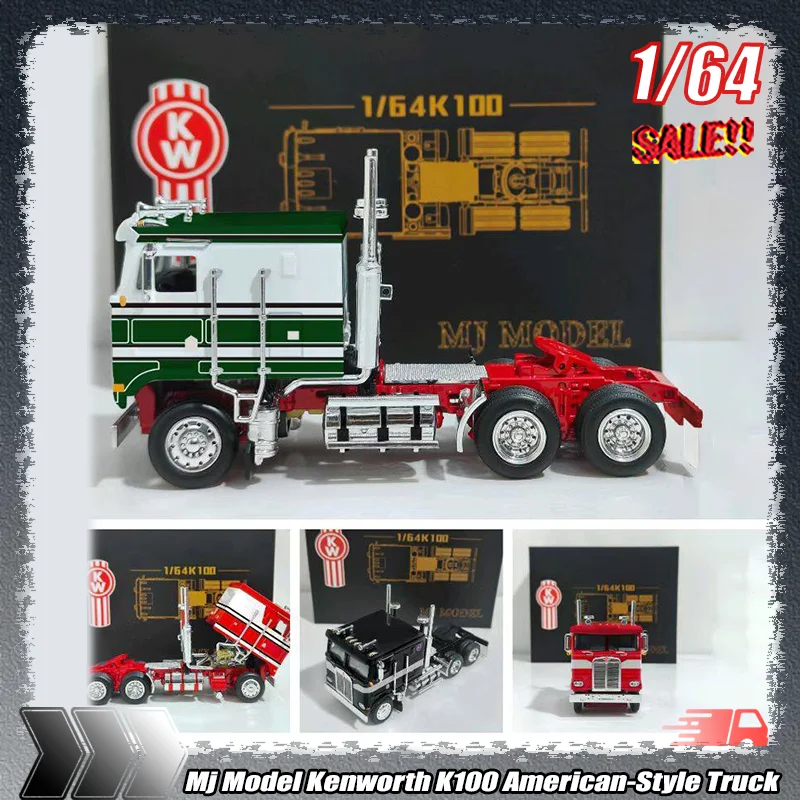 Nuevo Modelo Mj 1:64 Kenworth K100, Camión de Estilo Americano, Simulación de Camión de Aleación Fundida a Presión, Modelo Coleccionable, Juguetes, Regalos para Coleccionistas