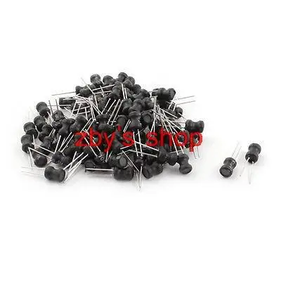 100+-2% x 10uH 1.2A 6x8mm 10% Ferrite Core Shielded Radial Lead Inductor Black