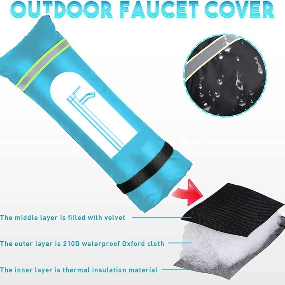 5PCS Winter Faucet Protective Cover, Frost-proof, Dust-proof, Rain-proof, Ice-proof and Warm Faucet Cover