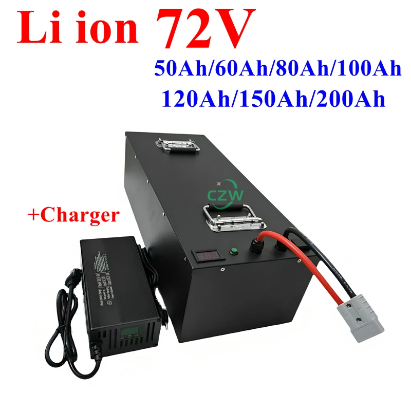 

czw 72V 50Ah 60AH 80AH 100AH 120AH 150Ah 200AH li ion Lithium Battery, Golf Cart, Electric Vehicle+Charger