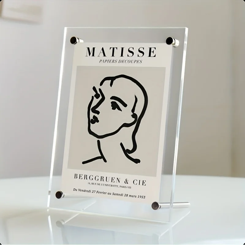 Personalized Customized Acrylic Transparent Photo Frame Table Crystal Postcard Display Stand Desktop Photo Frame Table Card