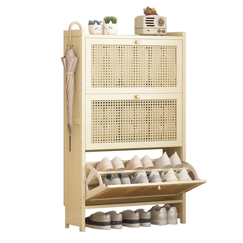 Ultra-thin shoe cabinet, simple dustproof tipping bucket at the door of the home, shoe rack at the entrance, multi-layer shoe st