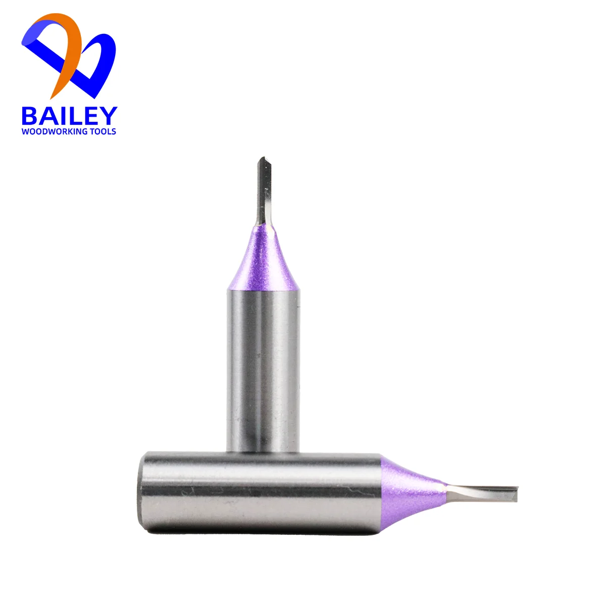 BAILEY 1PC 3/3.5mm 2 Flutes TCT Straight Bit EndMill Cutter Tungsten Carbide for MDF Plywood Chipboard Wood Woodworking Tool