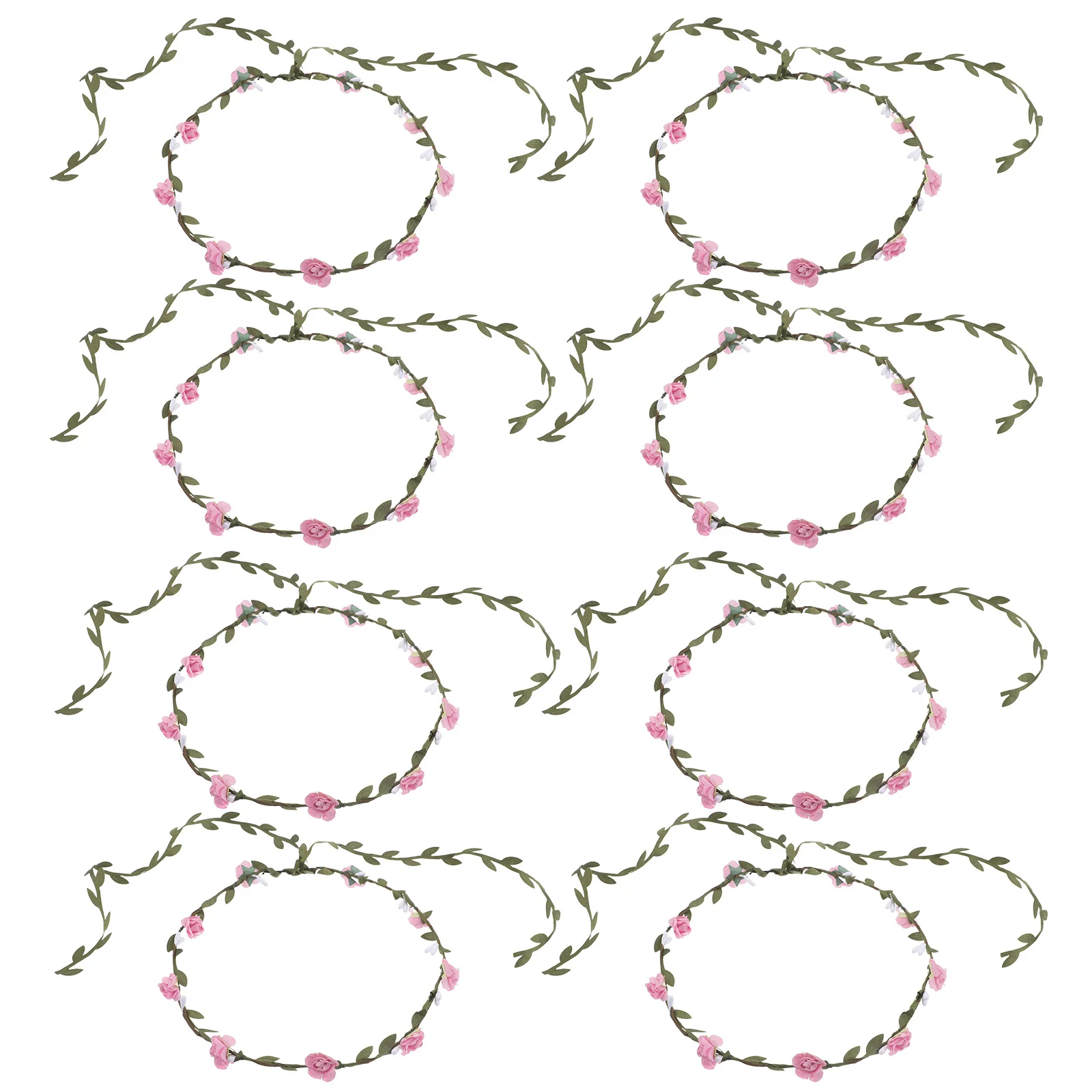 

8Pcs Bridal Flower Crown Floral Headband Romantic Beach Wedding Hair Wreath Wedding Hairpiece for Brides Photoshoots Vacations