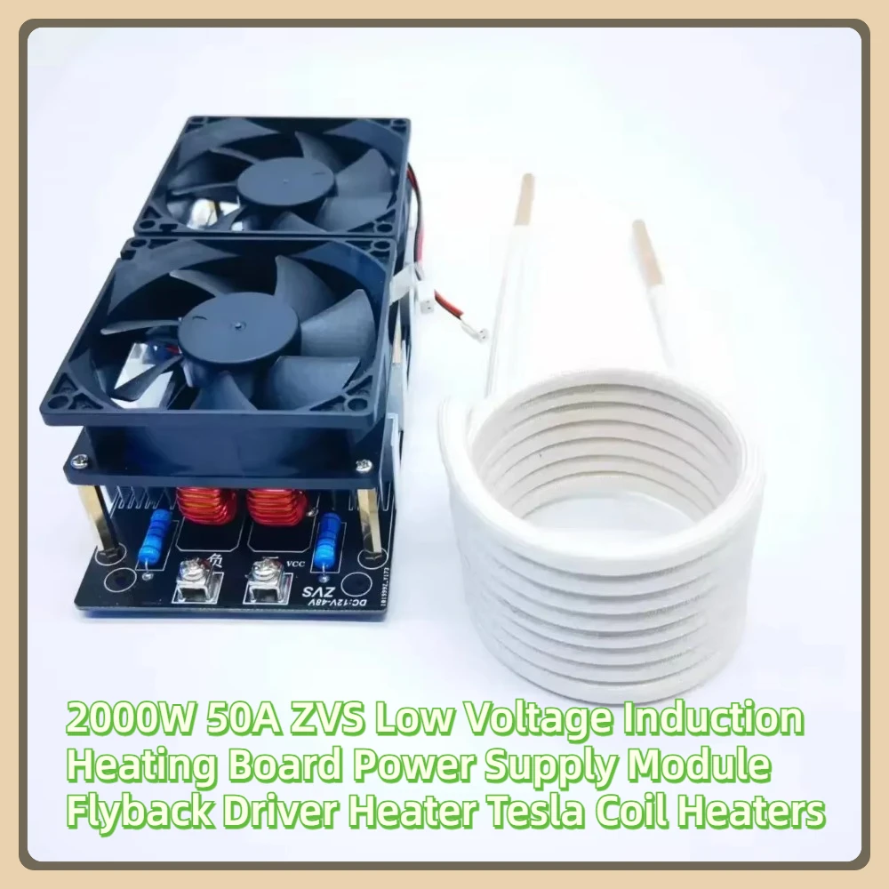 

2000W 50A ZVS Low Voltage Induction Heating Board Power Supply Module Flyback Driver Heater Tesla Coil Heaters