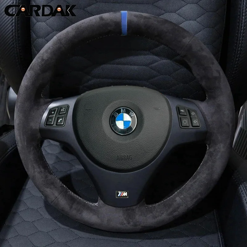 

Customized Car Steering Wheel Braid Soft Suede Cover For BMW E81 E90 Pack M Sport M3 E91 E92 E93 E87 E82 E88 X1 E84