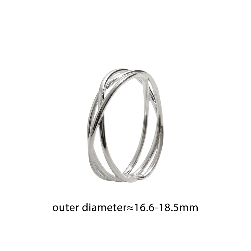 Silver Color Irregular Line Opening Ring for Fashion Women Personality Fashion Jewelry Ajustable Party Accessories