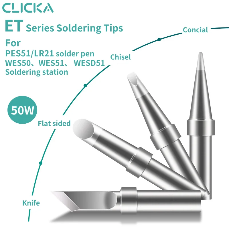 Weller série et pontas de ferro de solda ets etb etkn universal bit para weller we1010na wesd51 wes50/51 pes50/51 lr21 série solda