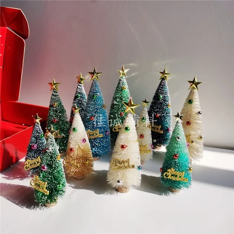 

1PCs Christmas Decoration Xmas Tree Decor Small Cedar Pine for Home Party New Year Navidad Festival Ornaments DIY Kids Gift