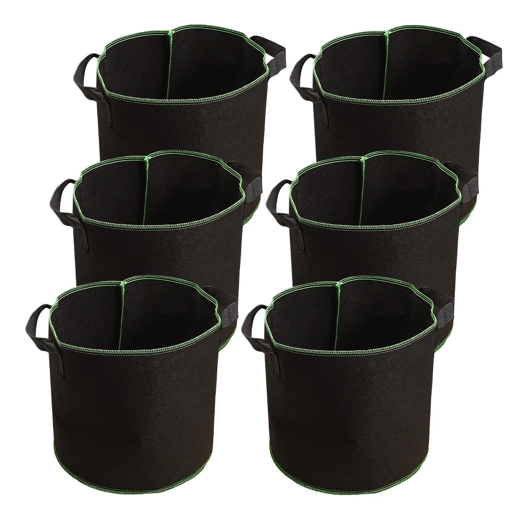 

6 Pcs Flower Pot Bag Non-woven Planting Bucket Garden Grow Bags 2800X2800X2600CM Fabric Growing