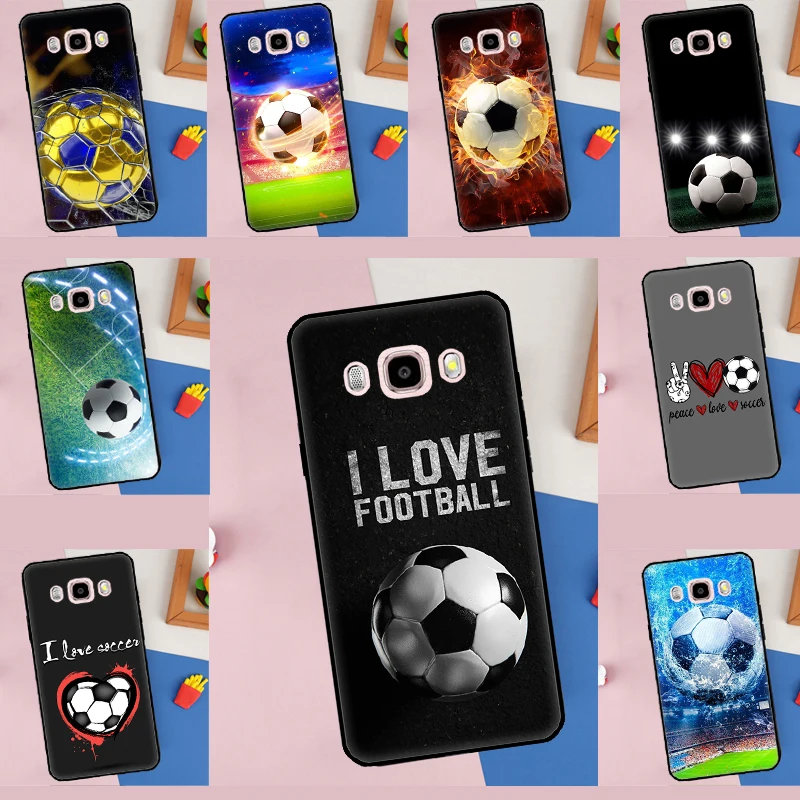 Fire Football Soccer Ball Case For Samsung Galaxy J5 J3 J7 J1 A3 A5 2016 2017 A7 A9 J8 J2 Core J4 J6 A6 A8 Plus 2018