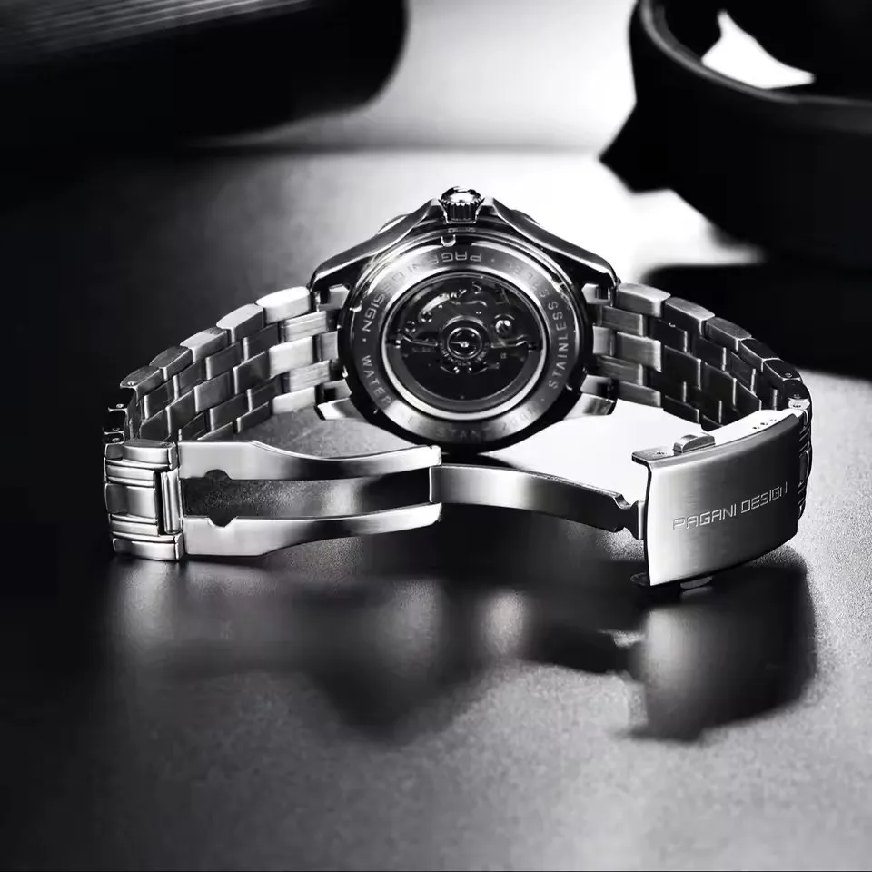 PAGANI تصميم جديد الميكانيكية مضيئة السيراميك الحافة ساعة AR الياقوت الغوص اليابان Movt رجل ساعة 316 جميع الصلب الفاخرة الرجال الساعات #3