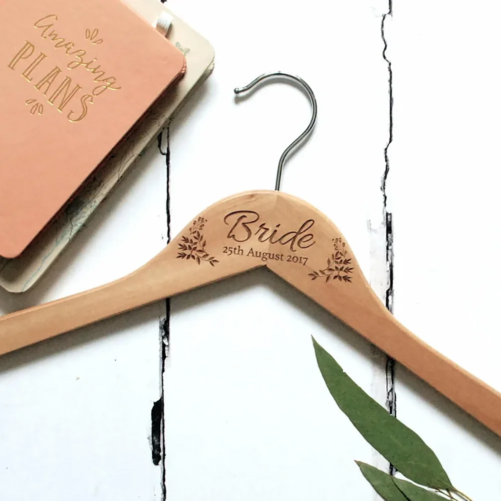 

Custom Name Date Bridal Wooden Hanger Wedding Supply Bride To Be Dress Accessory Bridal Shower Gift Bachelorette Party Souvenir