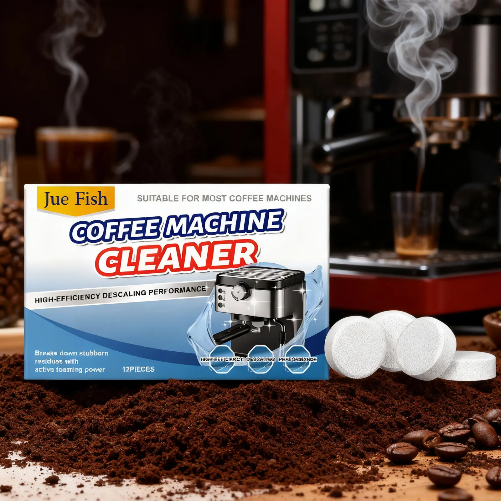 

Coffee Machine Descaling Sheet, Coffee Stain Dirt, Coffee Machine Cleaning and Maintenance, Filter Cleaning, Descaling Sheet