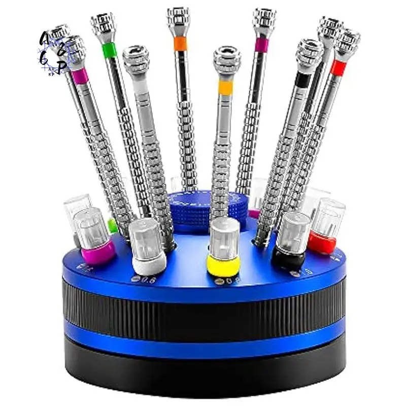 

A68P-10PCS Precision Screwdriver Set Different Sizes With Extra Replace Blades Watchmakers Tool For Watch,Jewelry,Eyeglass