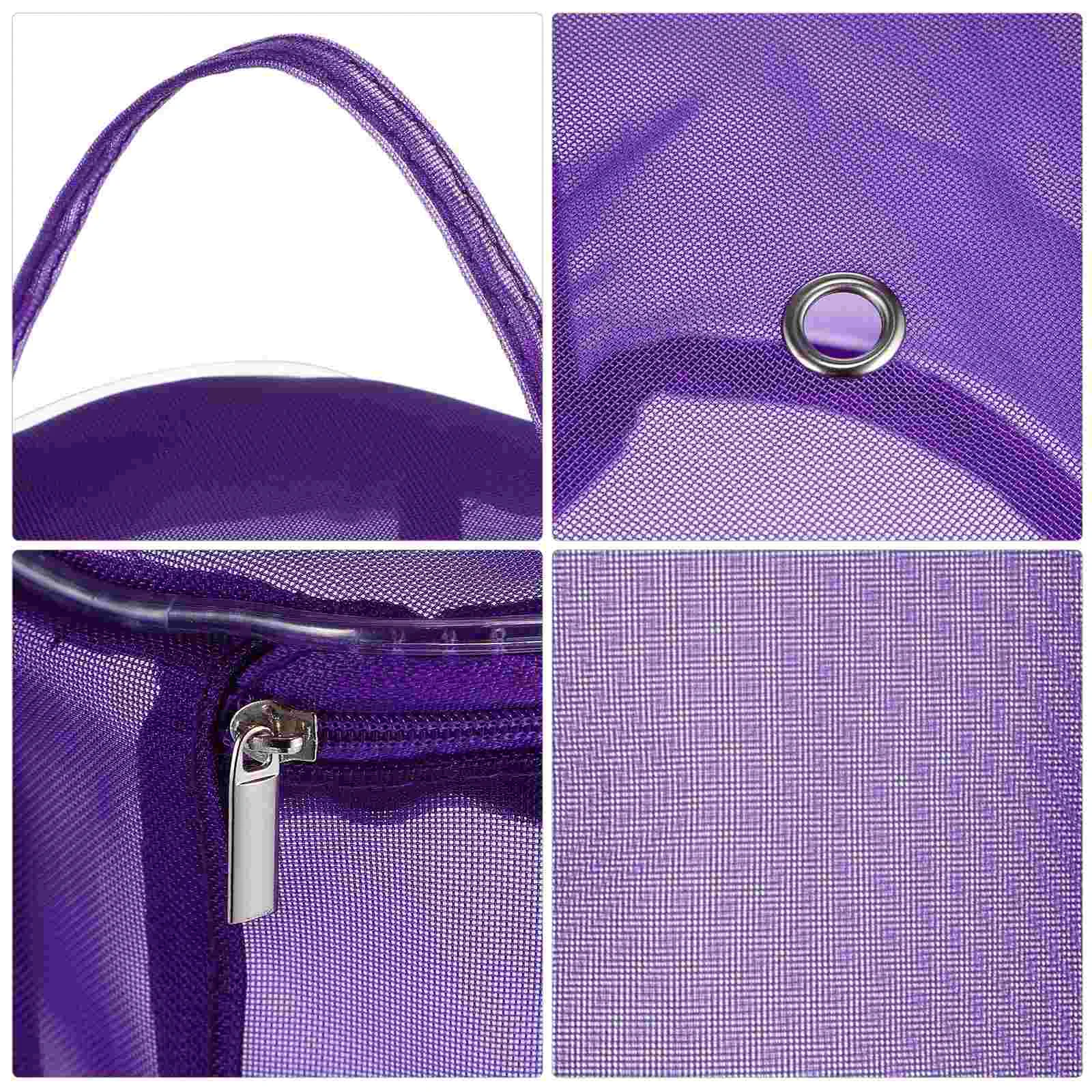 2 ชิ้นด้ายถักกระเป๋าเก็บเสื้อกันหนาวเข็มเย็บเส้นด้าย Tote กระเป๋า ganizer อเนกประสงค์ขนาดใหญ่ความจุการออกแบบตาข่าย