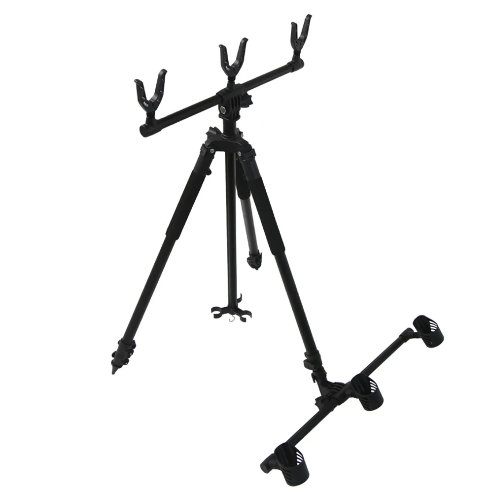 Fishing Equipment Aluminum Alloy Shrinkage Fishing Rod Tripod Stand Ultrashort Folding Sea Pole Bracket Equipment Accessory view 6