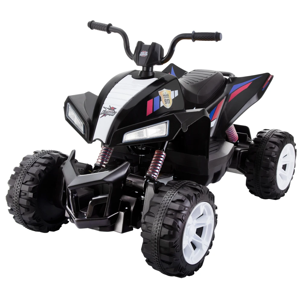 24V 4WD Kids Ride on car, 24V Kids Ride on ATV Powerful 4-Wheeler Easy-Drag Electric Car, Big Battery, Soft Brake, Full Metal