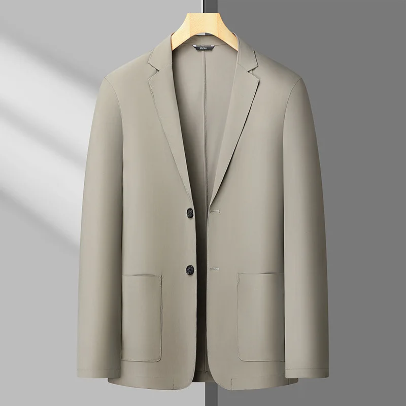 Plus Size lightweight suit men's business wear Summer Ice silk Spring casual suit jacket man big size 7xl 8xl mens blazer jacket