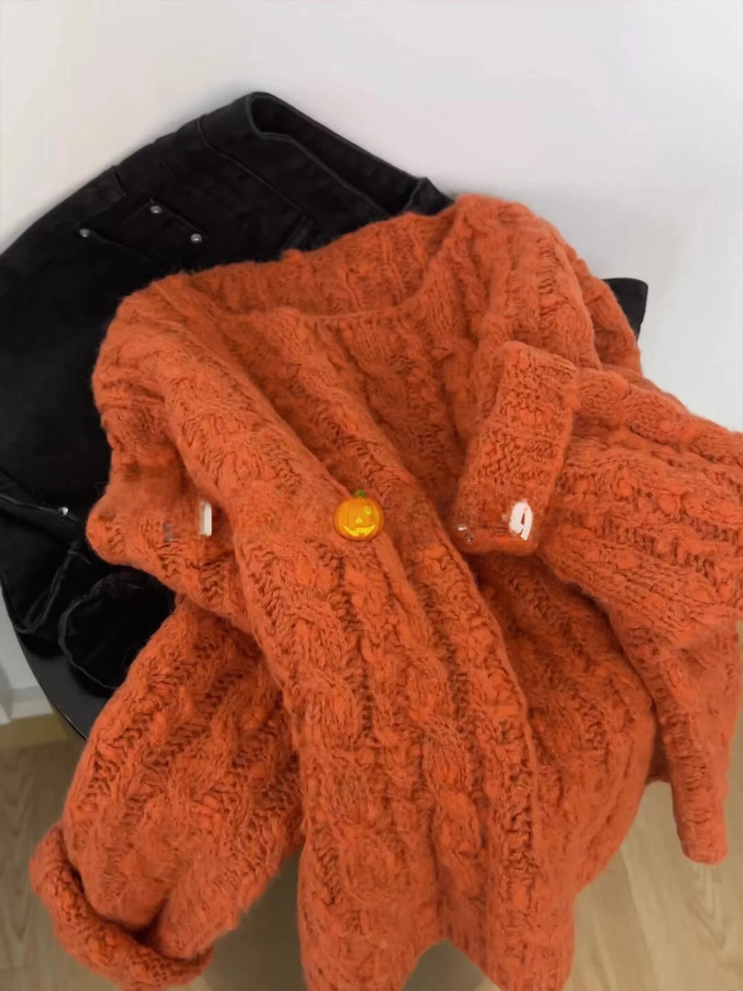 

Мягкий уютный корейский вязаный свитер, женский свободный длинный свек, осень-зима, новый топ Lazy Faion для молодых женщин