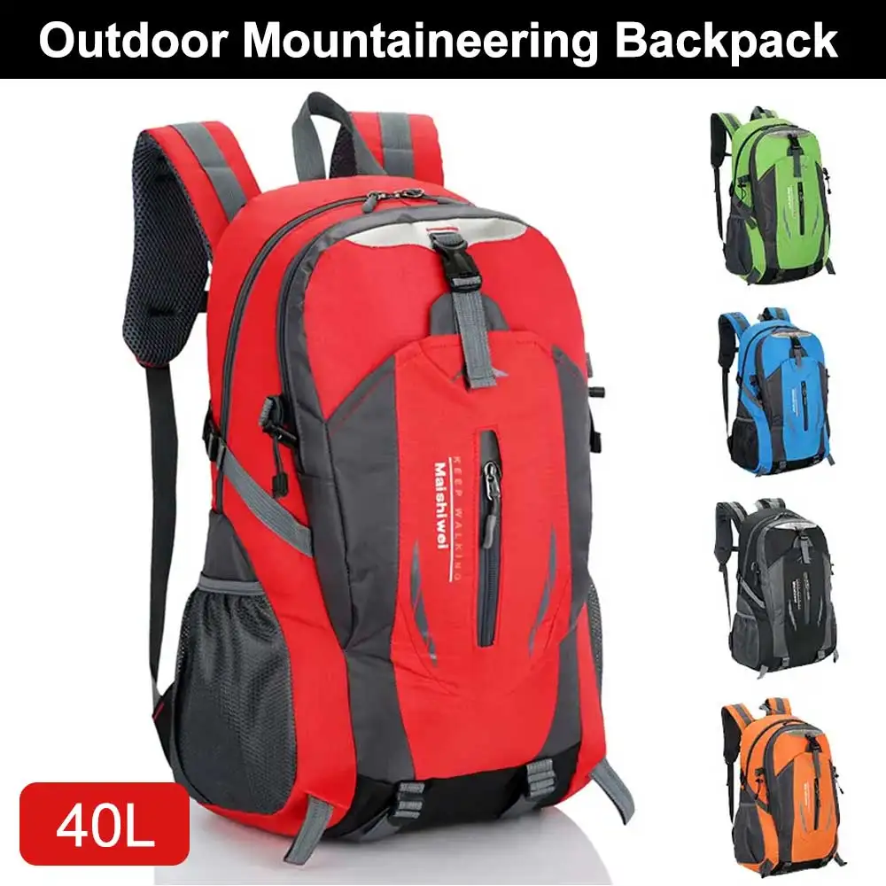 

40L Large Capacity Camping Backpack Waterproof Backpack Bag Camping Hiking Walking Outdoor Travel Rucksack Durable Nylon