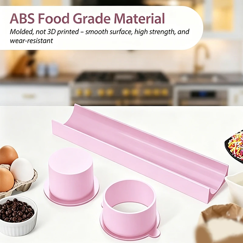 3pcs Round Cake Pop Molds Set - Plastic Baking Tools for Party Wedding Desserts
