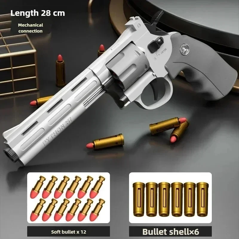 Pistola de Dardos Automática Magnum ZP5 357, Juguete con Dardos Suaves Continuos, Múltiples Dardos Seguros, Juego de Acción al Aire Libre para Niños y Adultos
