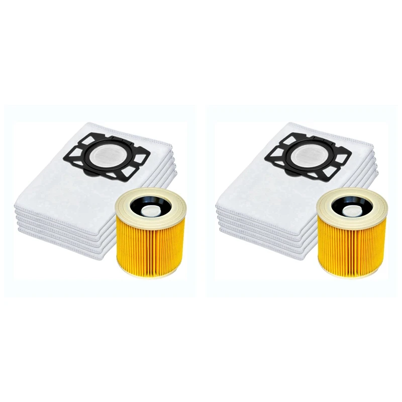 

T83C-2 комплект мешков для пылесоса, фильтр, подходит для Karcher KFI 357 KFI357 KA 40, мешок для Karcher 2,863-314.0WD2 Plus WD3