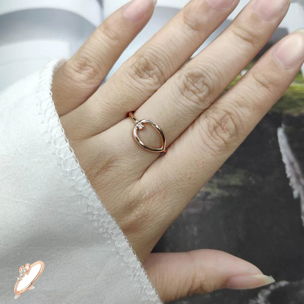 ZHOUYANG Simple Geometry Rings For Women Hollow Out Small Zircon 3 Color Daily Comfortable Finger Ring Fashion Jewelry R907