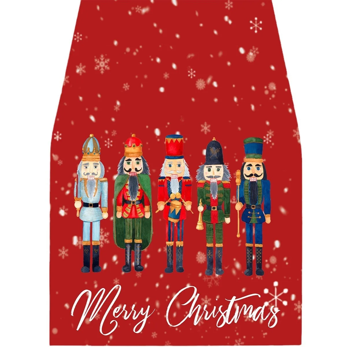 

Cross-Border Hot Sale Christmas Linen Table Runner - Printed Snowman Design, Nordic Style for Western Restaurant Dining Table De