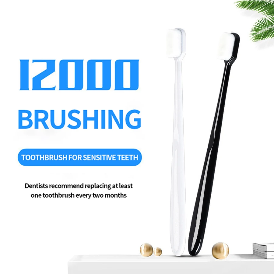 

Ultra fine soft hair toothbrush cares for sensitive gums and gently cleans the oral cavity for adults