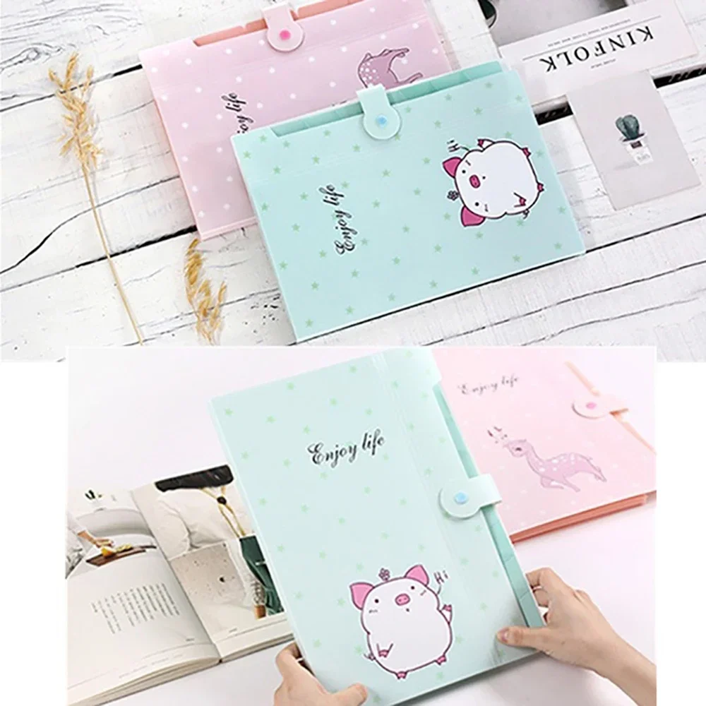 1Pcs A4 Organ Pack Examination Paper Storage Sorting Multilayer File Folders for Students Classification Expansion Document Bag