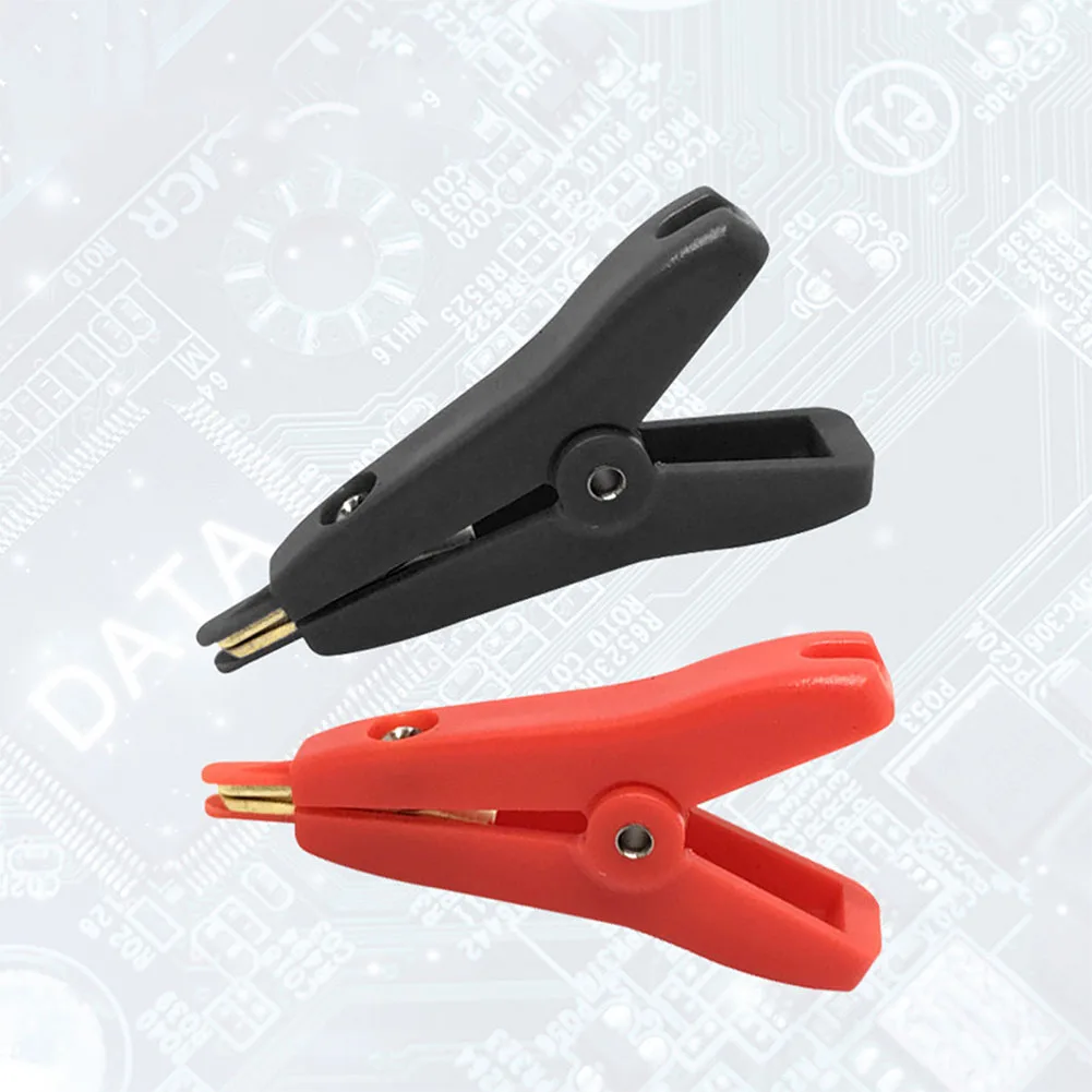 3PCS 10A Copper LCR Kelvin Test Clips with Gold Plated Contacts for Precise Electrical Measurements and Reliable Circuit Testing