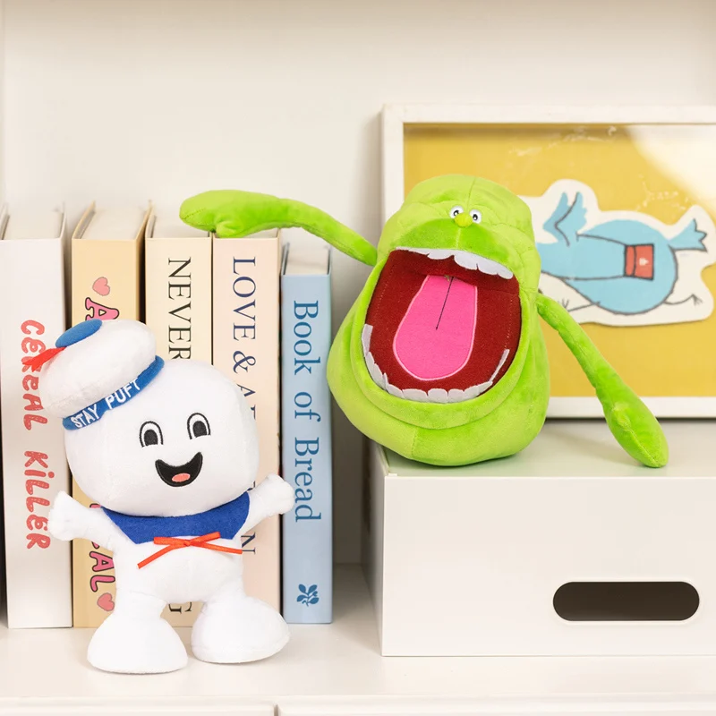 2pcs Marshmallow Man Slimer Stuffed Vintage Ghostbusters 3 Stay Puft Plush Bank Sailor Stuffed Plush Toy Doll Xmas Gifts