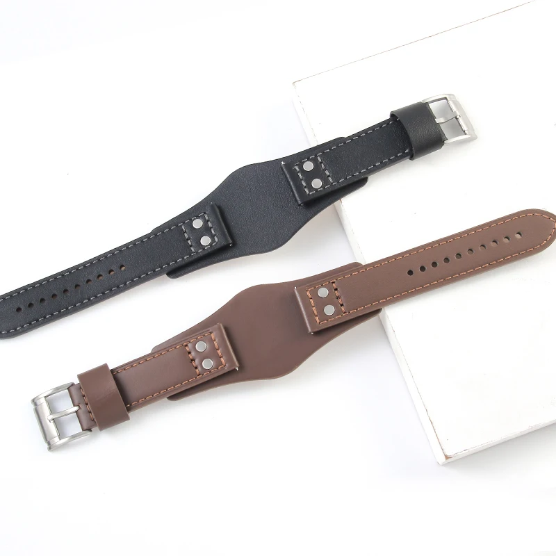 Elastic Comfortable Genuine Cow Leather Watchbands for Fossil Ch2565 Ch2891 FS5068 ME3099 Series Waterproof Strap 22mm