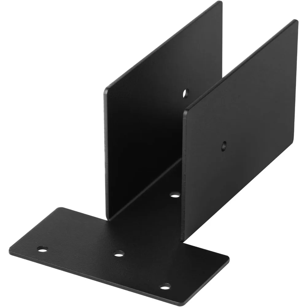 

T Shape Pergola Rafter Bracket, Black Powder Coated Upper Mount Connector,Duty 2x4 Fitting for Deck Railing Outdoor Construction