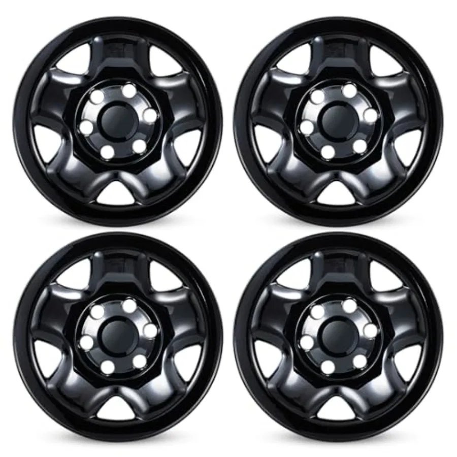 

16 Inch Wheel Skins for 2005-2024 Toyota Tacoma Steel Wheels ABS Plastic Glossy Black Cover Hubcap for 05-24 Tacoma Set of 4