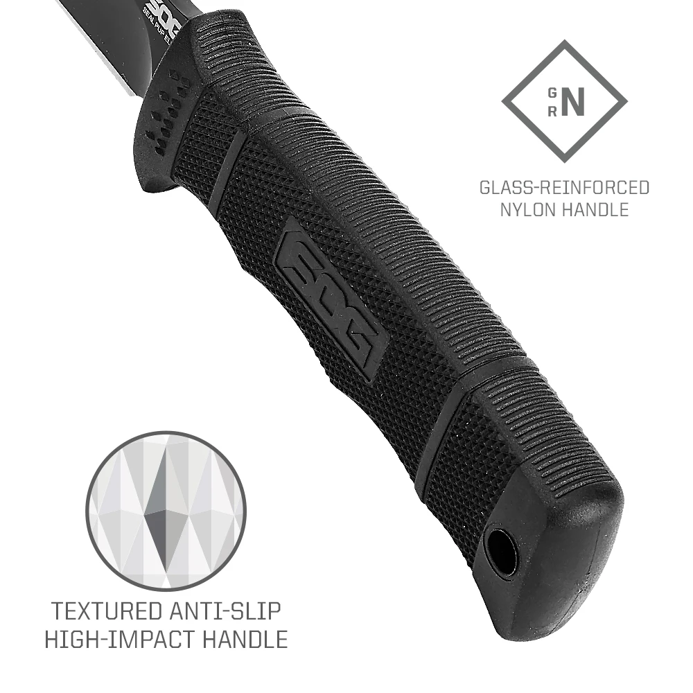 SOG Seal PUP 엘리트 나이프 컴팩트 고정 블레이드, 캠핑, 부시크래프트, 자기 방어 및 낚시를 위한 전문 EDC 야외 핸드 툴