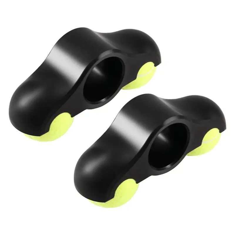 Hot kf-2PCS Indoor Bike Cushioned Foot Pad Noise Reduction And Anti-Friction Floor Tennis Foot Pads For Wahoo (With Ball)