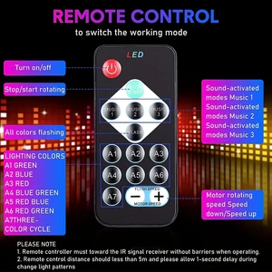 Aktiviert Sound LED -Bühnenbühne Rotationsscheibenkugel DJ -Ball mit Fernbedienungs -Farbatmosphäre Atmosphäre Home Lampe KTV Bar Weihnachten 10 Hauptverkaufskugel Disco - №8