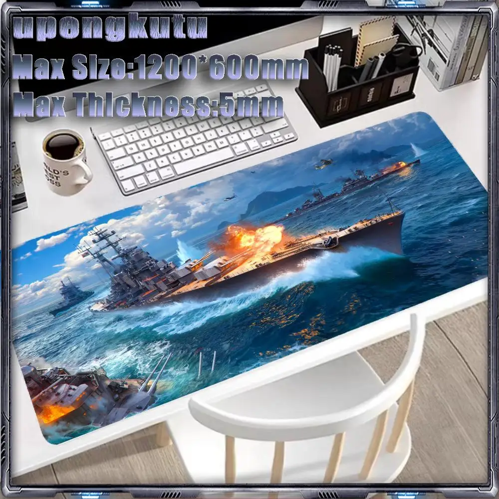 

Desk mat HD Printing Gaming Mousepad pc Warships setup accessories Rubber Keyboard Table mat rubber anti-slip Tanks Pad