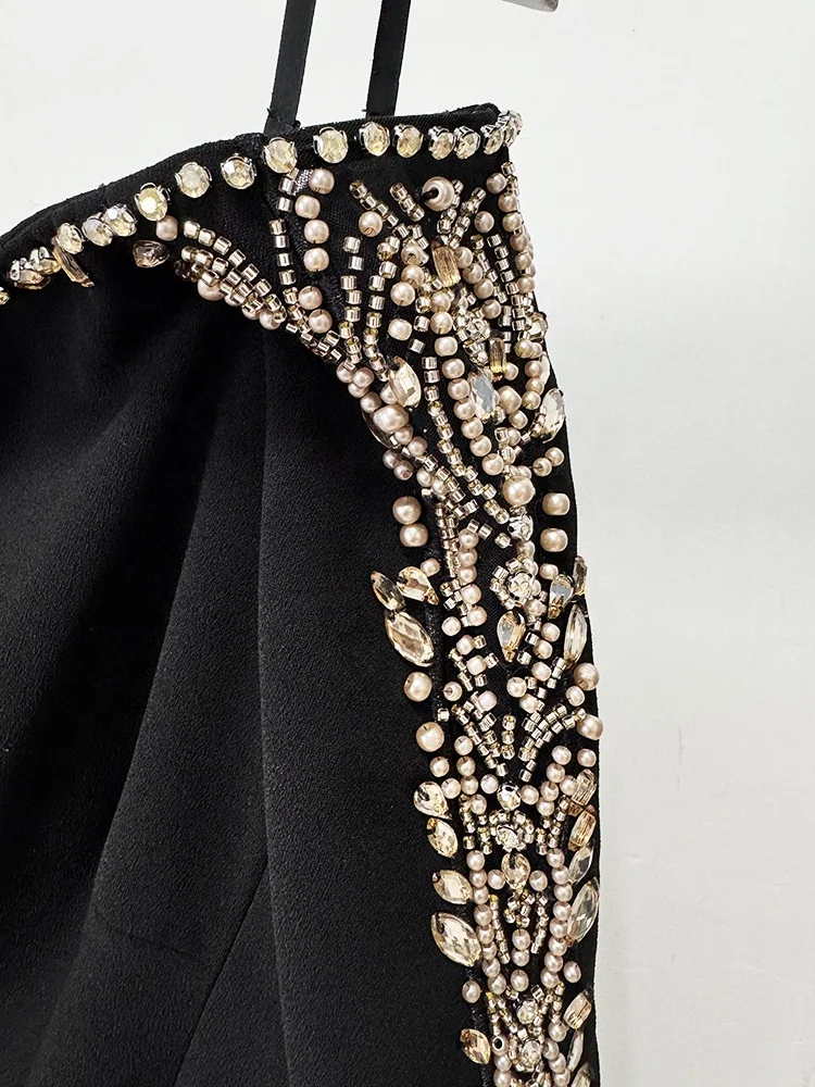 Elegante Luxus-Abendkleider, schulterfrei, lange Ärmel, Netz-Diamant-Kleid, exquisite, hochwertige Abschlussball-Party-Kleider, individuell gestaltet