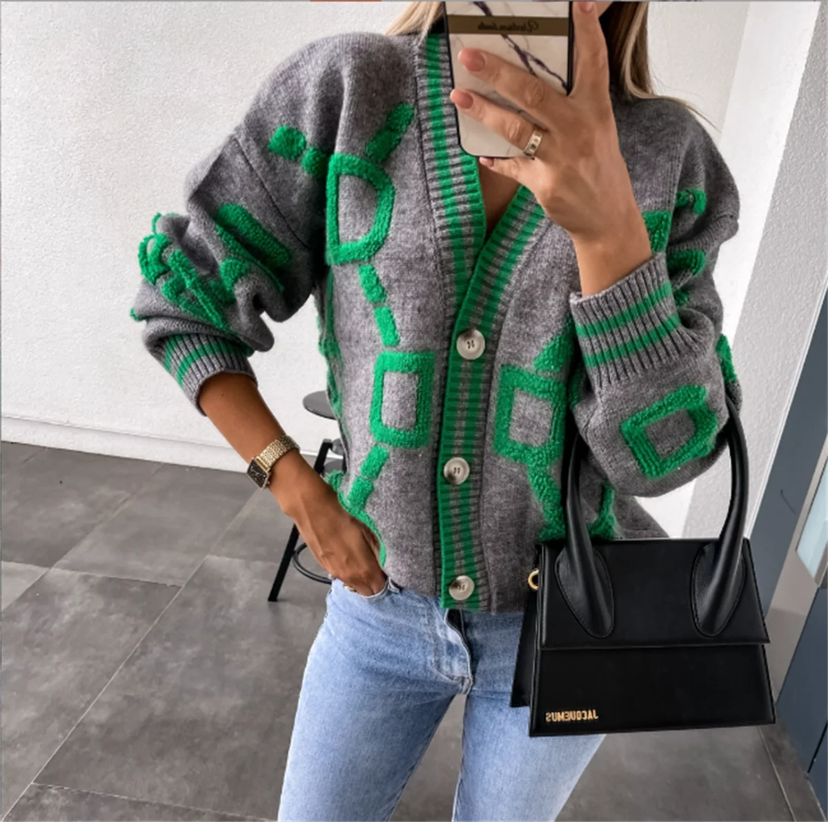 Single Breasted Knitted Cardigan V Neck Women\'s Sweaters Fashion Autumn Winter Outerwear Long Sleeve New In Female Coats Casual