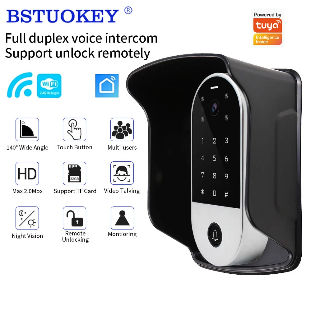 Wifi Support tuya app Video Door Phone RFID Card Keypad 1080P Home Outdoor Doorbell Camera Wifi Viedo Intercom Access Control